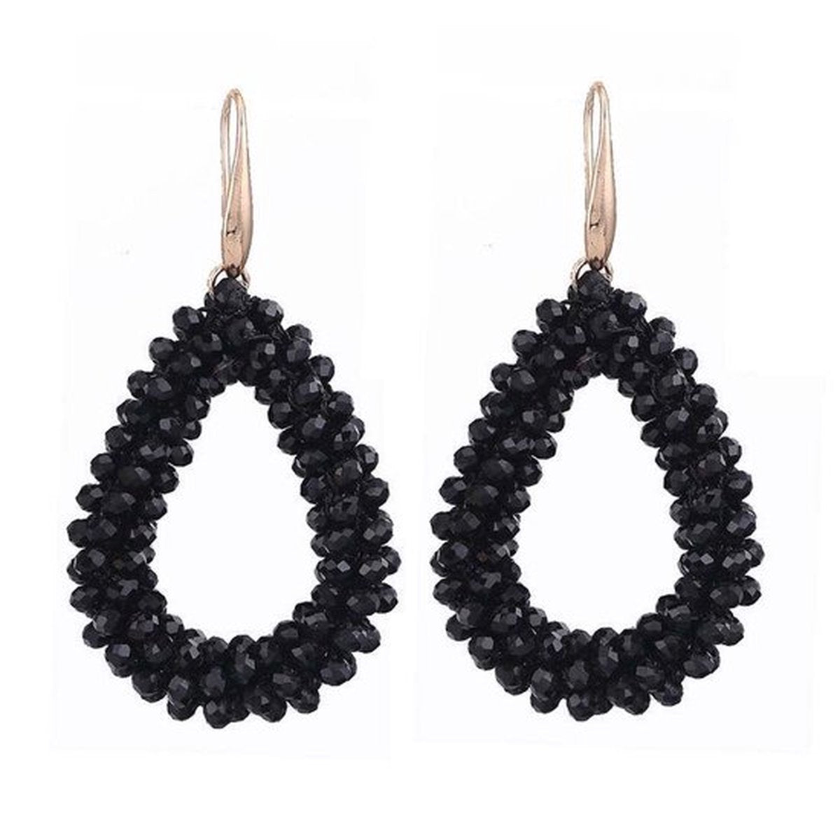 Druppel oorbellen zwart