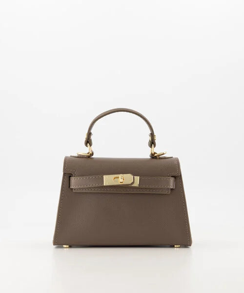 La Vita lederen fashion tas taupe